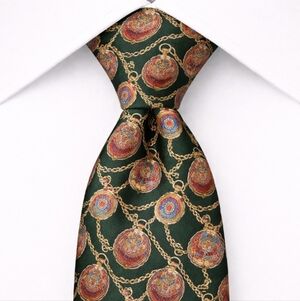 Salvatore Ferragamo Silk Figural Tie 58” Made in Italy Luxury